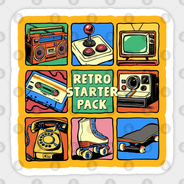 Retro Starter Pack Sticker by GoshWow®